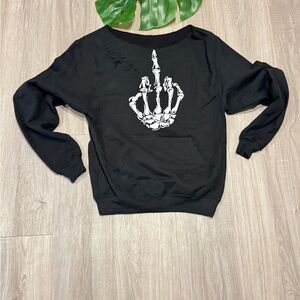 The Drive Middle Finger Skeleton Hand Sweatshirt